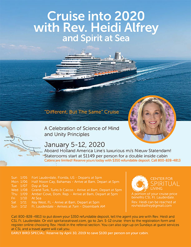 Cruise with Rev. Heidi Alfrey January 2020